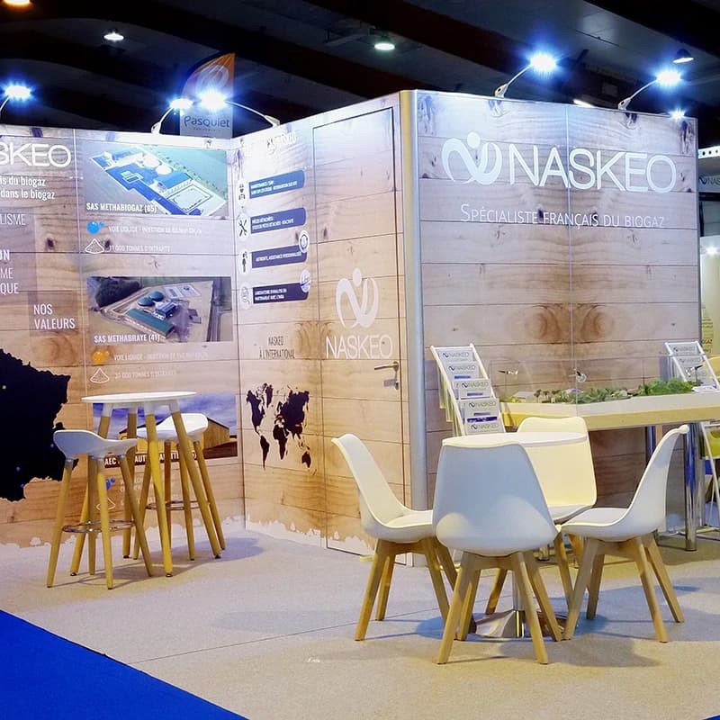 Stand modulaire BeMatrix avec éclairage intégré - mise en lumière événementielle