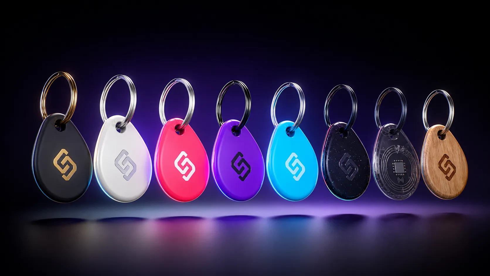 Porte-clés personnalisés au logo d'entreprise, imprimés dans l'atelier iDkom
